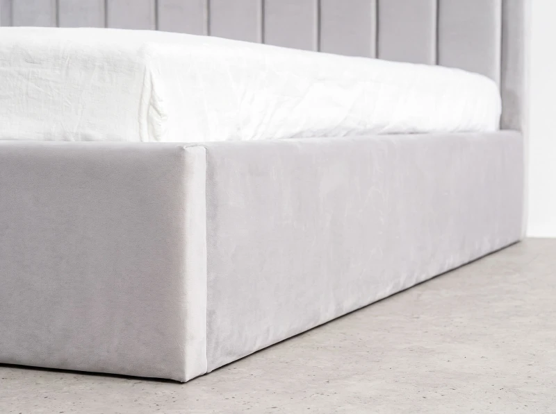Pat Tapitat cu spatiu de depozitare 180x200 TOP Line 9 Bluvel 03 Gri