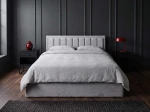 Pat Tapitat cu spatiu de depozitare 180x200 TOP Line 9 Bluvel 03 Gri