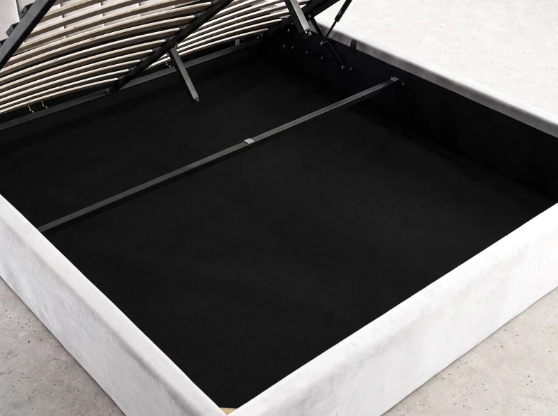 Pat Tapitat cu spatiu de depozitare 180x200 TOP Line 9 Bluvel 03 Gri