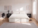 Pat Tapitat cu spatiu de depozitare 160x200 TOP Line 9 Bluvel 22 Bej