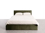 Pat Tapitat cu spatiu de depozitare 120x200 TOP Line 9 Bluvel 77 Masliniu