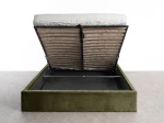 Pat Tapitat cu spatiu de depozitare 120x200 TOP Line 9 Bluvel 77 Masliniu