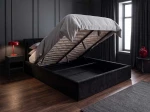Pat Tapitat cu spatiu de depozitare 160x200 TOP Line 9 Bluvel 19 Negru