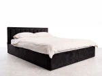 Pat Tapitat cu spatiu de depozitare 160x200 TOP Line 9 Bluvel 19 Negru