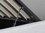 Canapea de o persoană tapițată 90x200 cu ladă de depozitare și somieră Leo, gri deschis Colet 04
