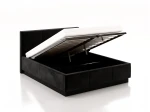 Pat tapițat levitant cu spațiu de depozitare 140x200 TOP line 8 Bluvel 19 Negru