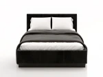 Pat tapițat levitant cu spațiu de depozitare 160x200 TOP line 8 Bluvel 19 Negru