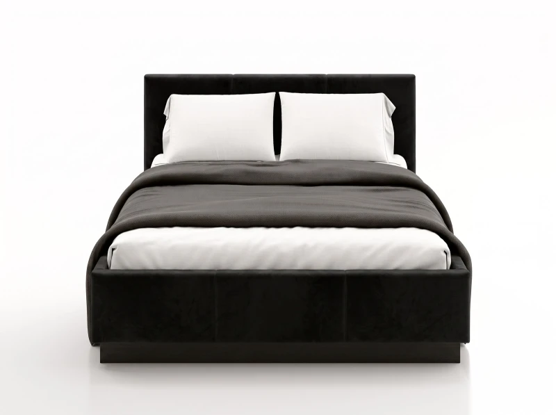 Pat tapițat levitant cu spațiu de depozitare 180x200 TOP line 8 Bluvel 19 Negru