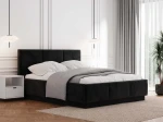 Pat tapițat levitant cu spațiu de depozitare 180x200 TOP line 8 Bluvel 19 Negru