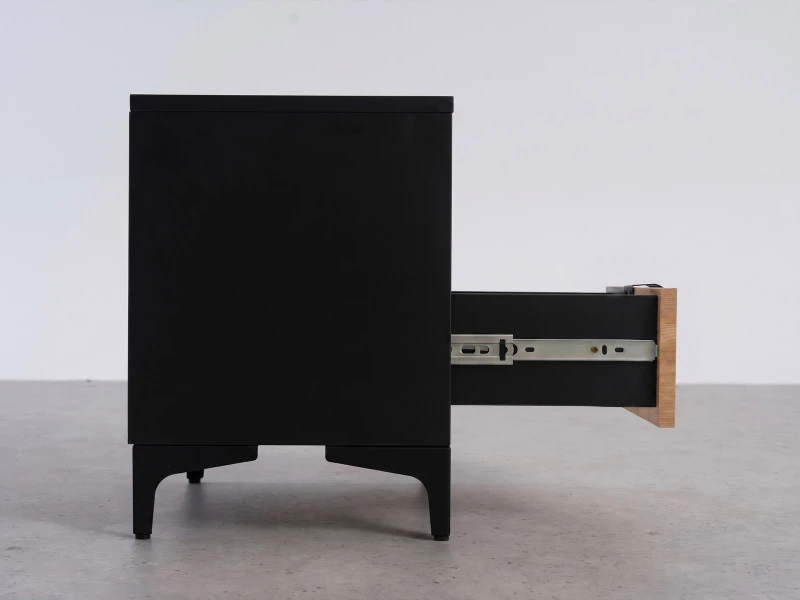 Noptieră 38x47 cm Nobio negru + stejar craft