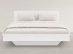 Pat de levitare cu spațiu de depozitare 180x200 din placa de mobilier DM2 alba