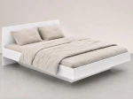 Pat de levitare cu spațiu de depozitare 180x200 din placa de mobilier DM2 alba