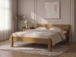 Pat din lemn 180x200 cu somieră Wiktoria stejar