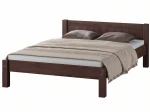 Pat din lemn 180x200 cu somieră Wiktoria nuc