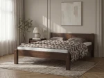 Pat din lemn 180x200 cu somieră Wiktoria nuc