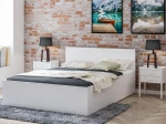 Pat 180x200 cu somieră DM1 alb