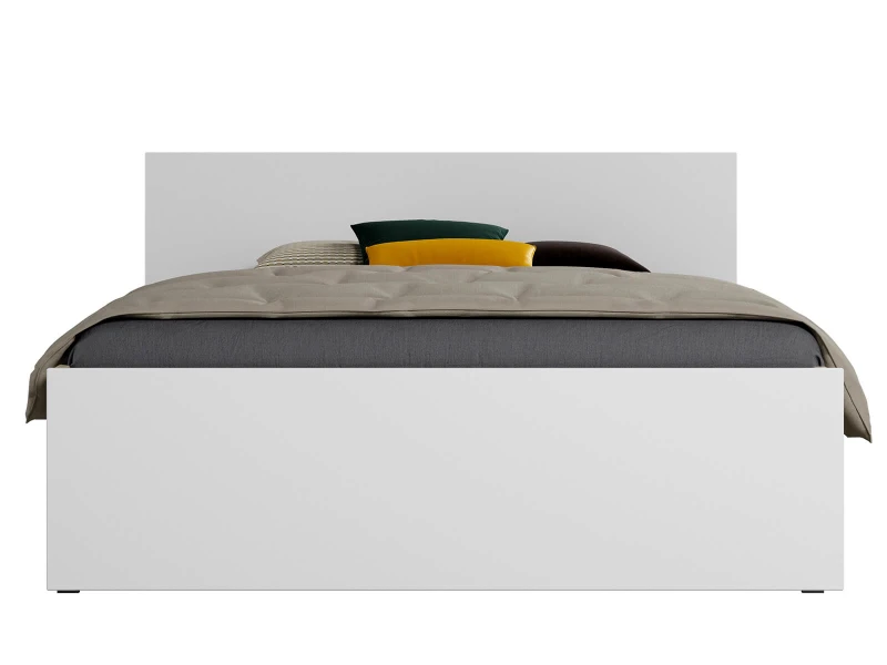 Pat 180x200 cu somieră DM1 alb