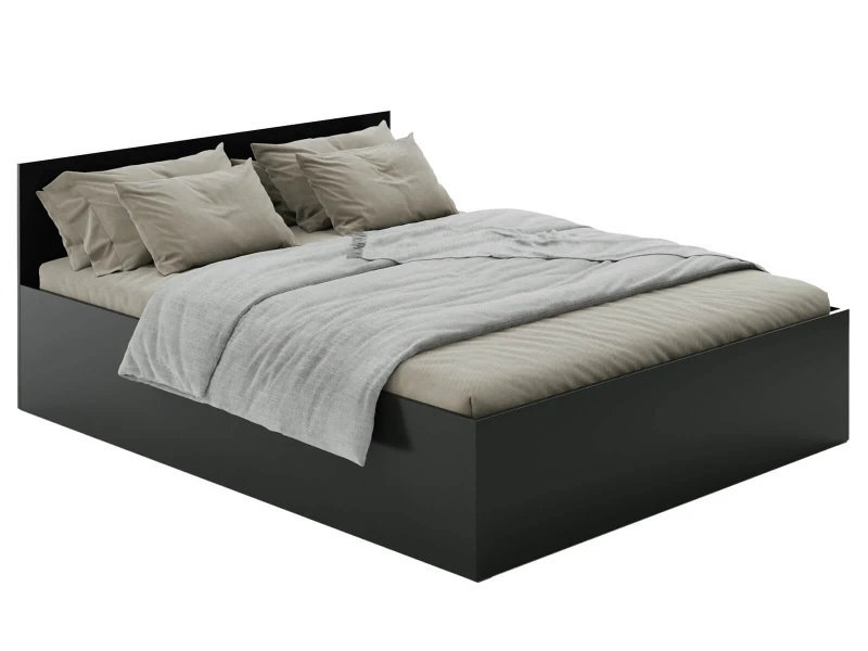 Pat 180x200 cu somieră DM1 negru