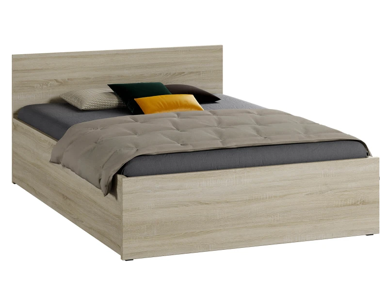 Pat 180x200 cu somieră DM1 stejar sonoma