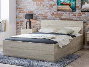 Pat 180x200 cu somieră DM1 stejar sonoma