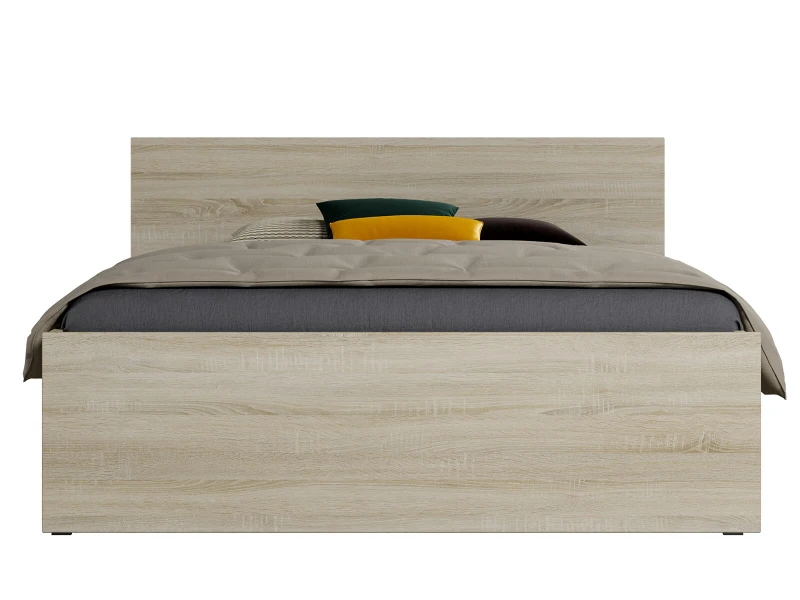 Pat 180x200 cu somieră DM1 stejar sonoma