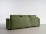 Canapea de colț pliabilă Nova Lino 77 Verde