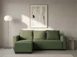 Canapea de colț pliabilă Nova Lino 77 Verde