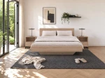 Pat de levitare cu spațiu de depozitare 180x200 din placa de mobilier DM2 stejar sonoma  