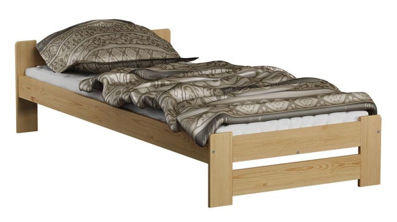 Pat din lemn 90x200 cu somieră Niwa pin