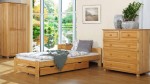 Pat din lemn 90x200 cu somieră Niwa arin