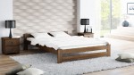 Pat din lemn 160x20 cu somieră Inter nuc