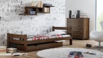 Pat din lemn 90x200 cu somieră Manta nuc