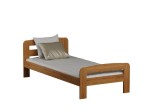 Pat din lemn 90x200 cu somieră Klaudia arin