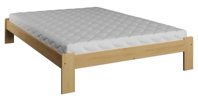 Pat din lemn 120x200 cu somieră Ada pin