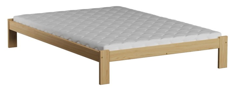 Pat din lemn 120x200 cu somieră Irys eco stejar