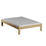 Pat din lemn 120x200 cu somieră Irys eco nuc