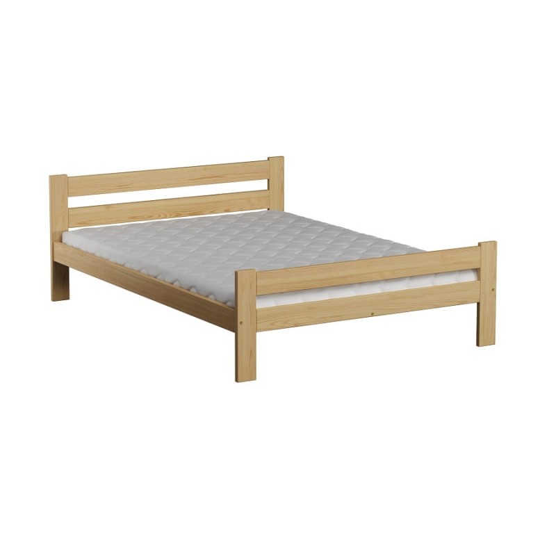 Pat din lemn 140x200 cu somieră Manta nuc