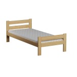 Pat din lemn 90x200 cu somieră Manta stejar
