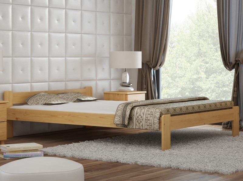 Pat din lemn 180x200 cu somieră Celinka