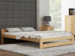 Pat din lemn 140x200 cu saltea din spumă Megana, cu somieră, Inter