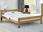 Pat din lemn 160x200 cu somieră Manta stejar