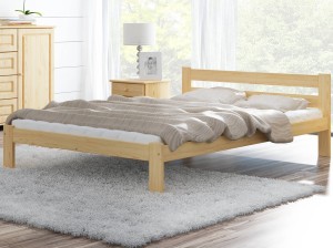 Pat din lemn 140x200 cu somieră Mato eco PIN