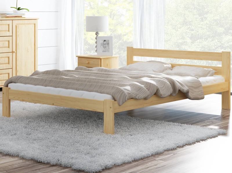Pat din lemn 120x200 cu somieră Mato eco PIN