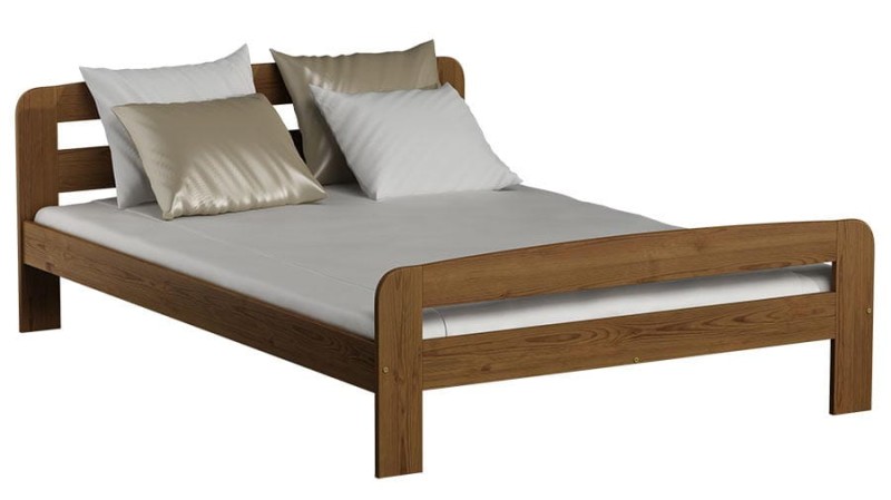 Pat din lemn 180x200 cu somieră Klaudia pin