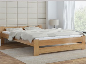 Pat din lemn 160x200 cu saltea din spumă cu somieră Niwa