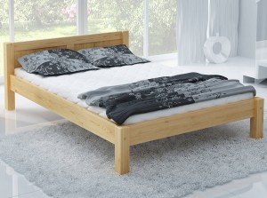 Pat din lemn 160x200 cu somieră Wiktoria pin