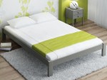 Pat din lemn 160x200 cu somieră Liliana gri