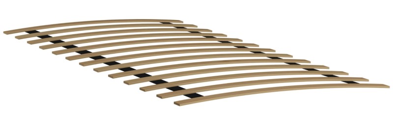 Pat din lemn 90x200 cu somieră Lidia arin