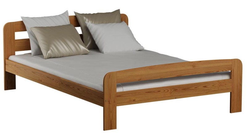 Pat din lemn 180x200 cu somieră Klaudia pin