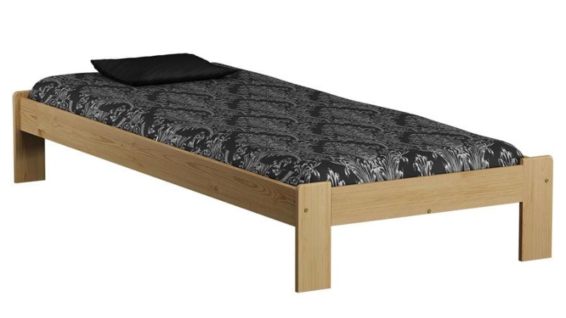 Pat din lemn 90x200 cu somieră Ada pin